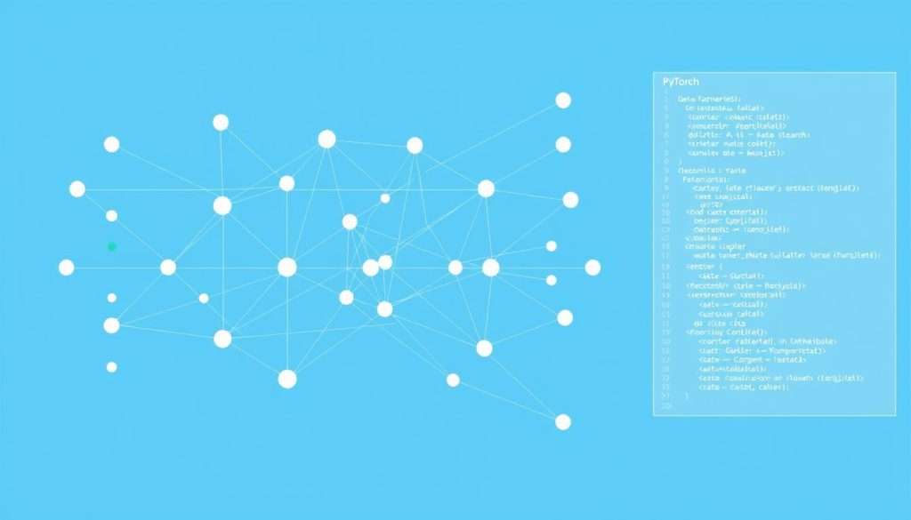 Neural network architecture visualization created with PyTorch in Python